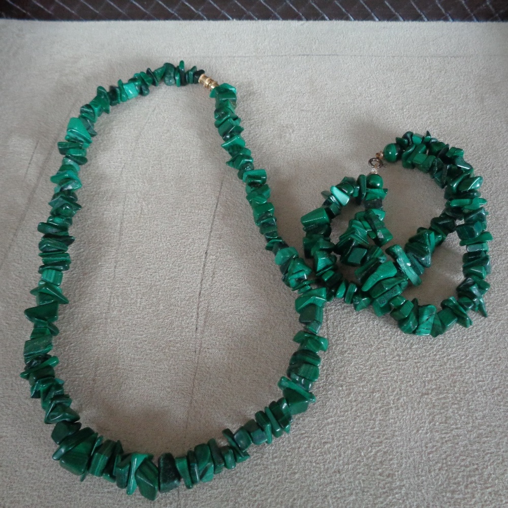 Malachite Necklace & matching bracelet
